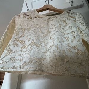 Lace cropped Alexis blouse